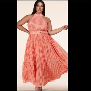 Polka dot maxi dress